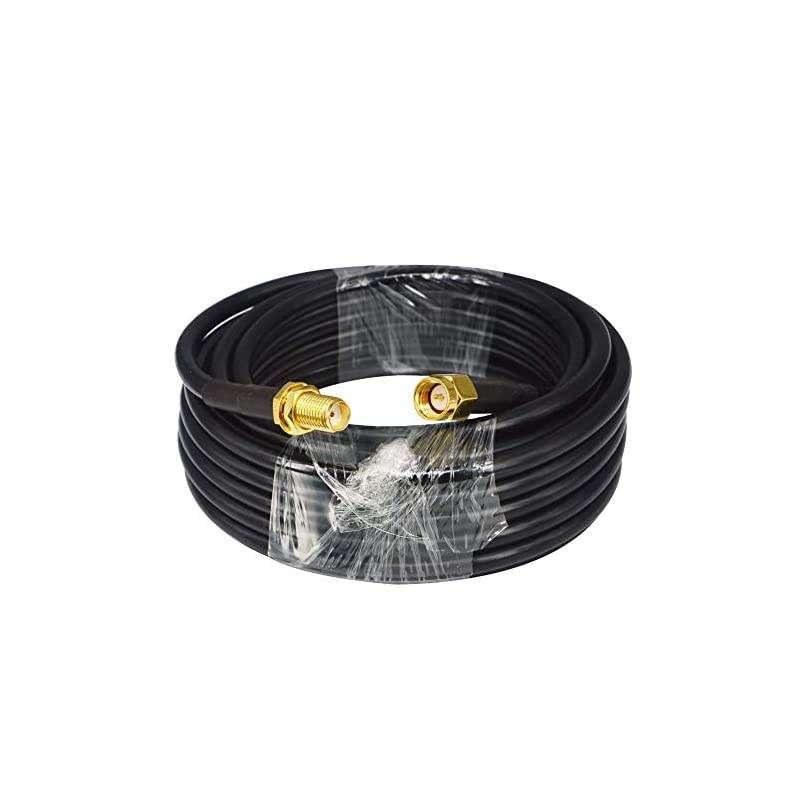 164ft RF Jumper Cable SMA Male to SMA Female 50ohm Low Loss and TwoWay Radio Cord RG58 Coax Cable 5M Applications Pure Copper WiFi Antenna Extension
