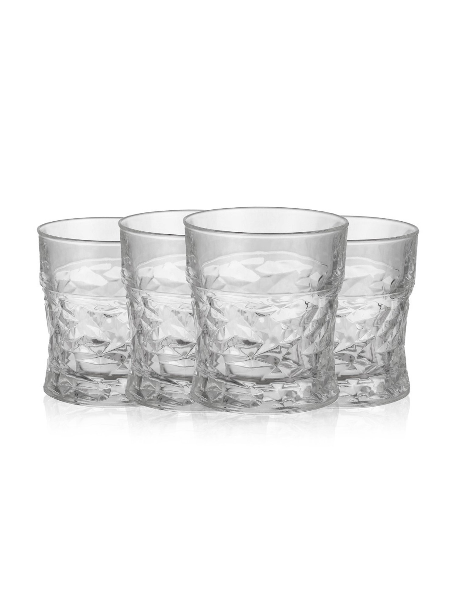Trovea's Eclectic Italian Crystal Transparent Glass Whiskey Glass - Set of 6