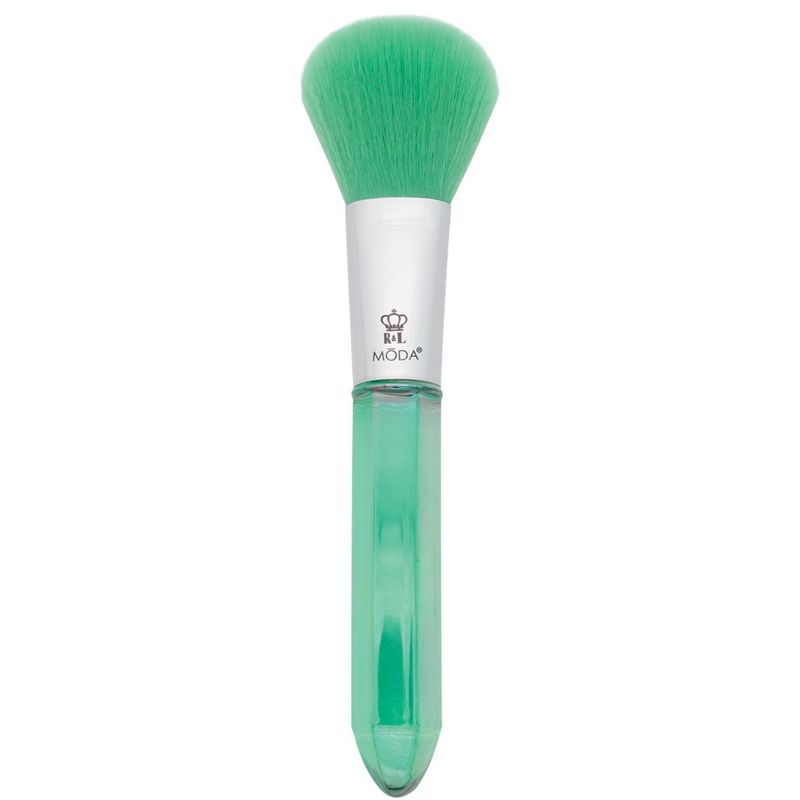 MODA Brush Mythical 5pc Energizing Emerald Crystal Makeup Brush Set, Includes - Powder, Radiance, Shadow, and Angle Eyeliner Brushes