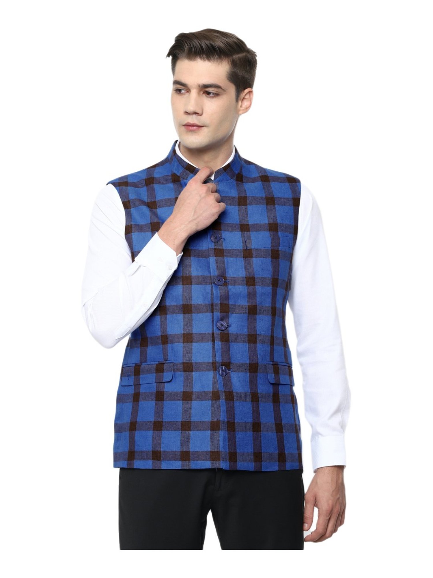 Vastramay Black Regular Fit Blazer