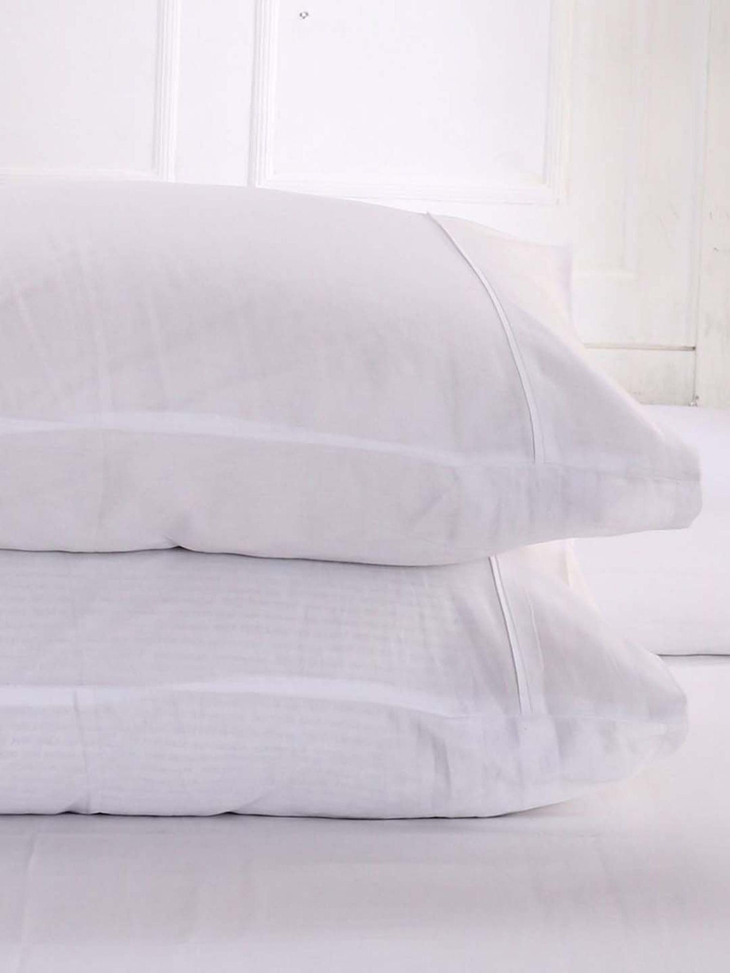 Maspar Viola White Cotton 300 TC Bed Sheet Set