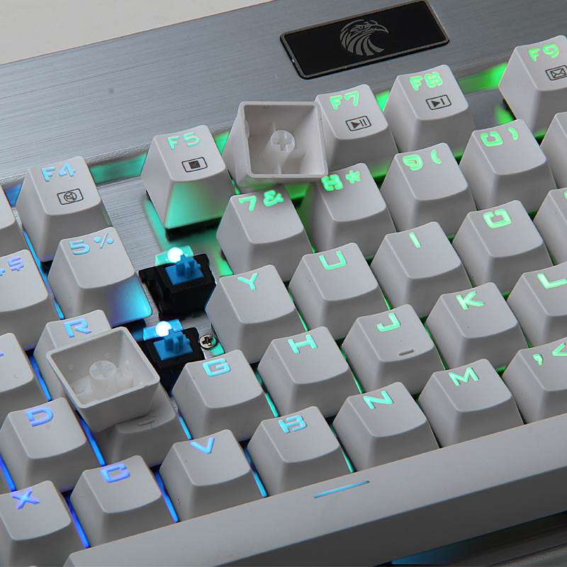 Glorious Modular Mechanical Gaming Keyboard (GMMK)- Barebone Edition (DIY Assembly Required) (Full Size, Black) + Glorious Black Aura Keycaps (Bundle)