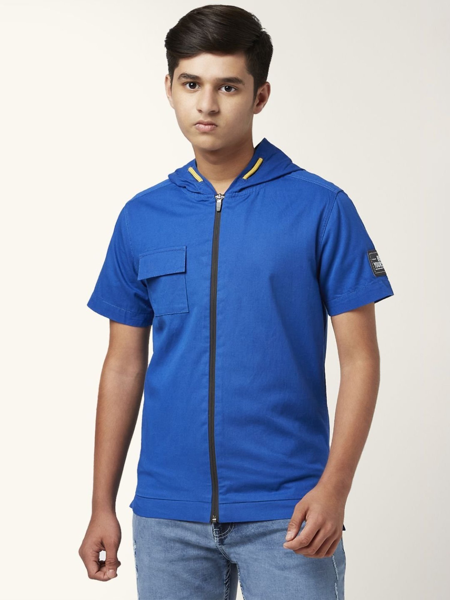 Coolsters by Pantaloons Kids Cobalt Blue Cotton Regular Fit Shirt