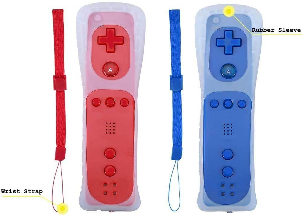 Yosikr Wireless Remote Controller for Wii Wii U - 2 Packs Red and Deep Blue