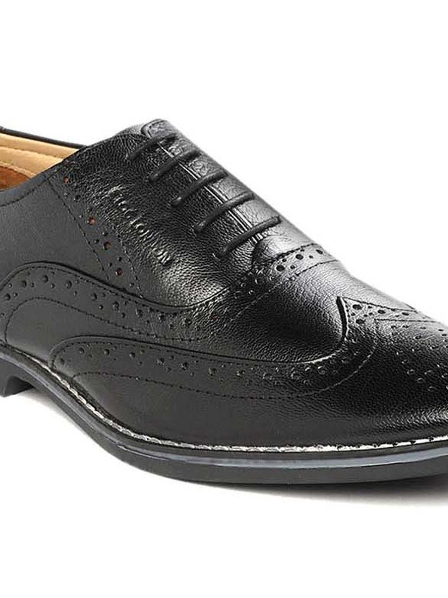Clog London Men's Black Brogue Shoes