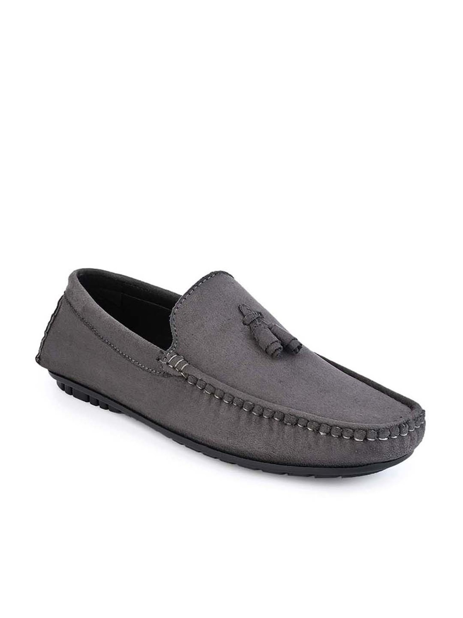 Styli Men's Grey Casual Moccasins
