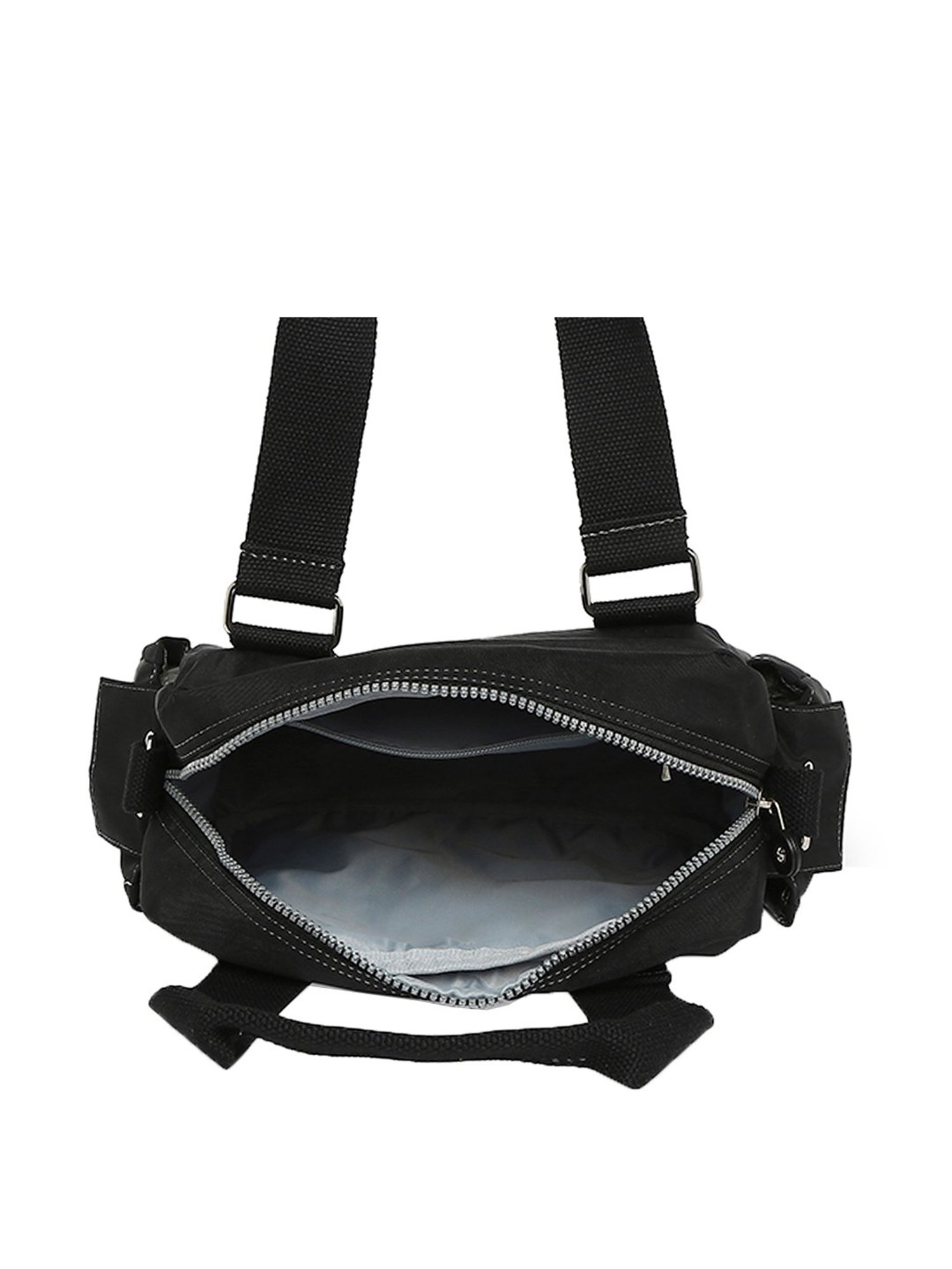 Baomi Black Solid Medium Handbag