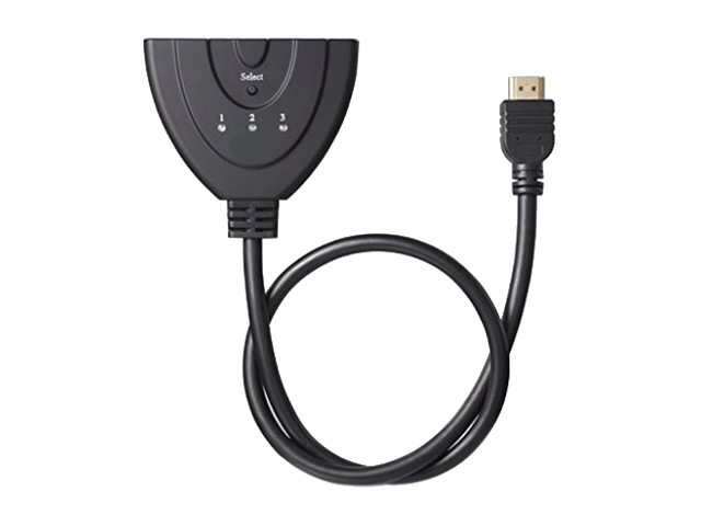 XtremPro 64301KT 3 Ports HDMI Switch with Pigtail Cable, Ultra-high Performance, 3 in 1 out Portable, Support Full 3D, 4K2K, HDCP for Blu-Ray, Nintendo, PS3, PS4, Xbox One, Xbox 360 etc - Black