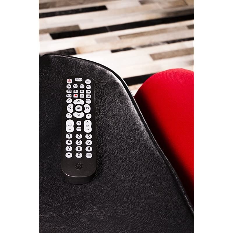 Backlit Universal Remote Control for Samsung, Vizio, LG, Sony, Sharp, Roku, Apple TV, TCL, Panasonic, Smart TV, Streaming Players, Blu-Ray, DVD, 4-Device, Black, 40081