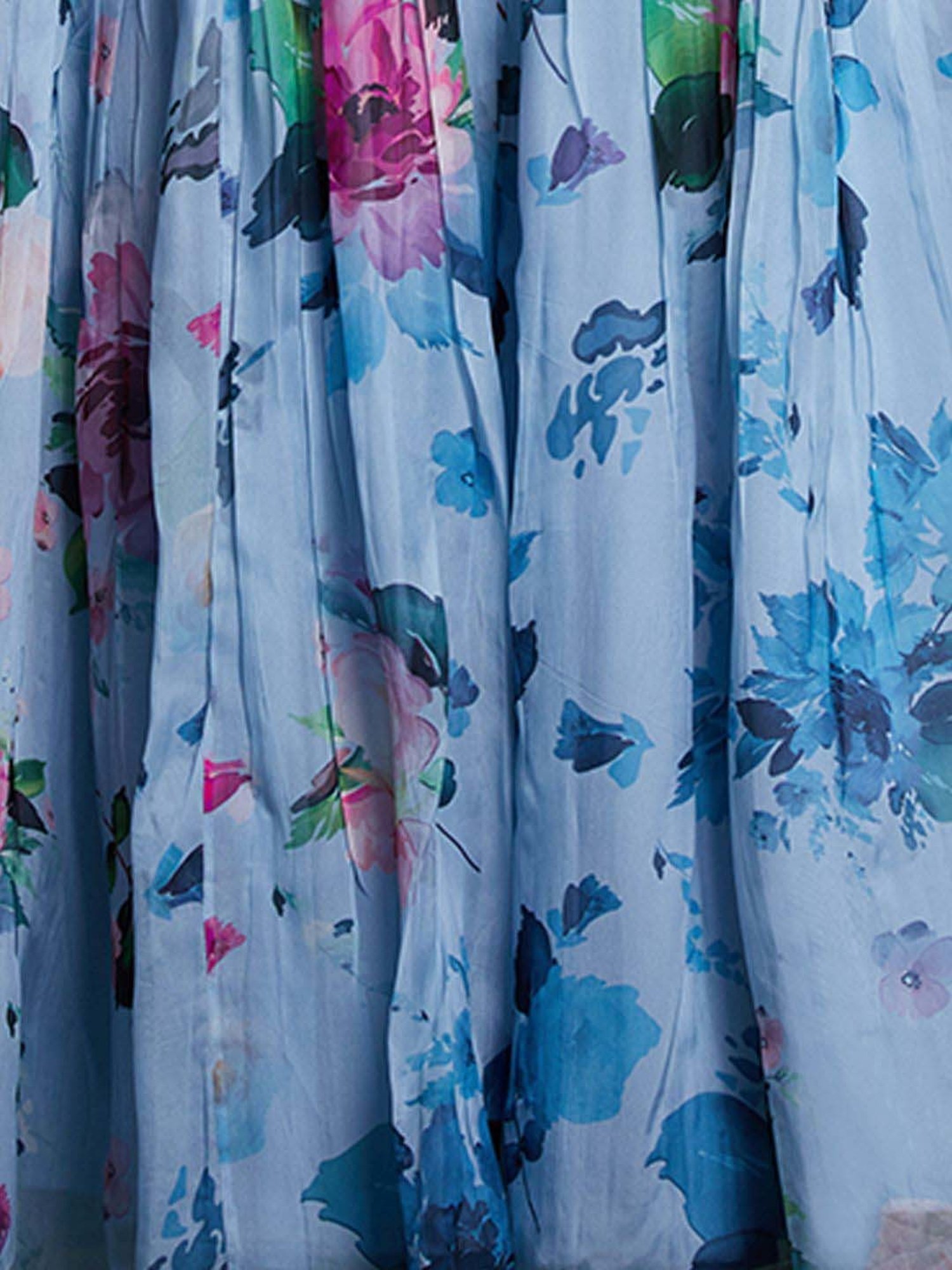 Odette Blue Printed Kurta Pant Set With Dupatta