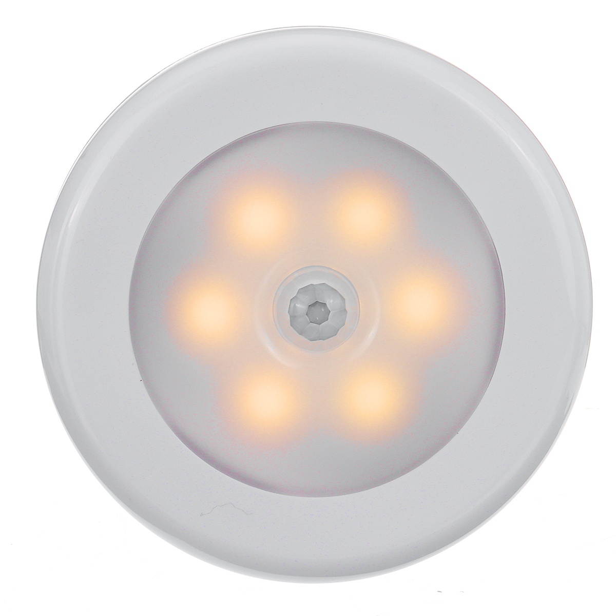 6LED Human Body Induction Light Sensitive Response Night Light Motion Cabinet Light Emergency Light-Warm light