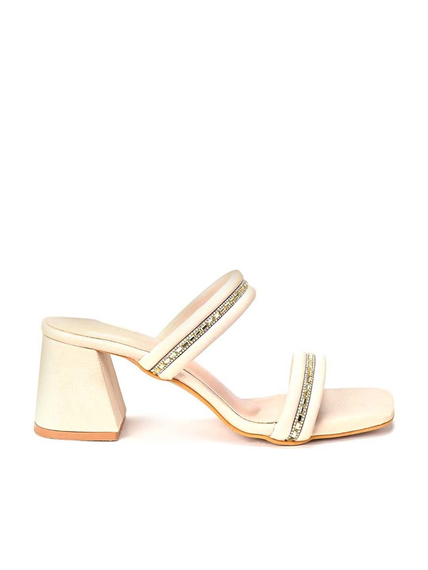 Scentra Women's Beige Casual Sandals