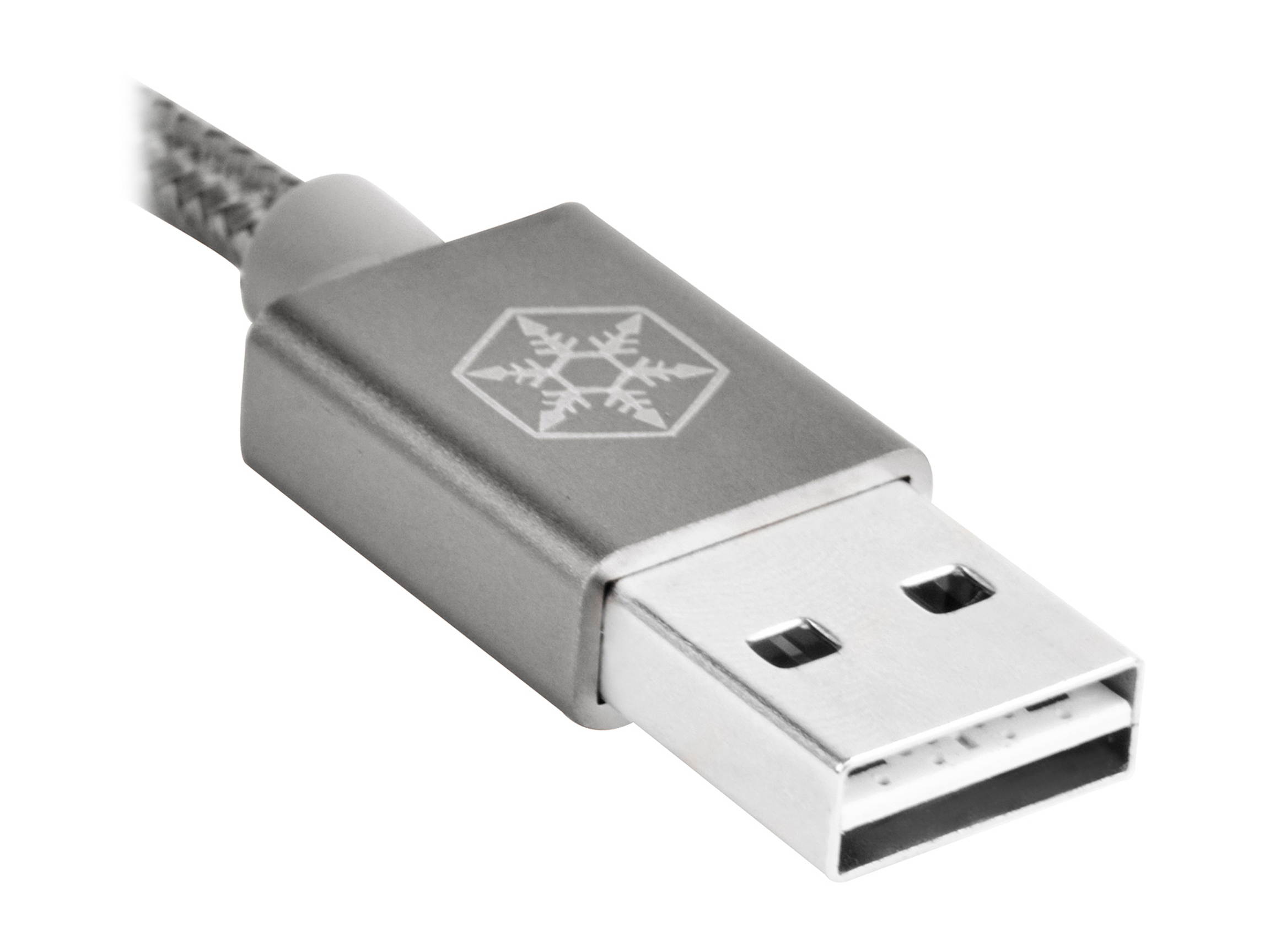 SilverStone Technology Micro USB Cable for Most Smartphones / LG / Samsung / Reversible USB-A / Reversible Micro USB-B / 1000MM - Charcoal Gray - CPU01C