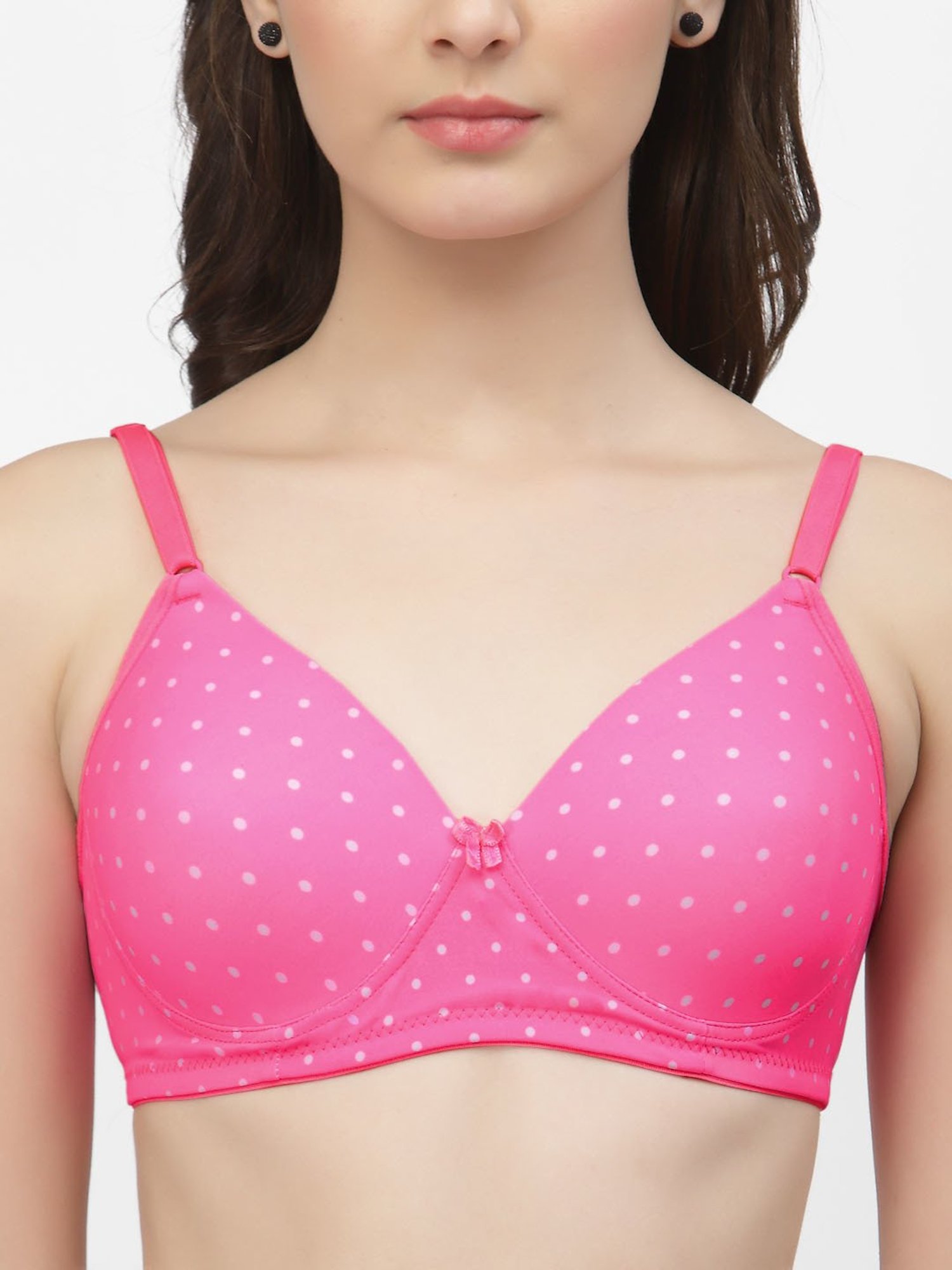Cukoo Pink Printed Full Coverage Padded Everyday Bra