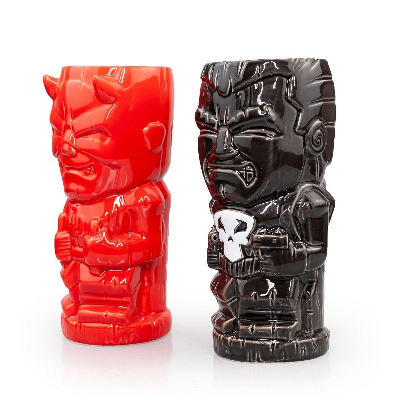 Beeline Creative Geeki Tikis Marvel Daredevil & Punisher Ceramic Mugs | Set Of 2 | SDCC Exclusive