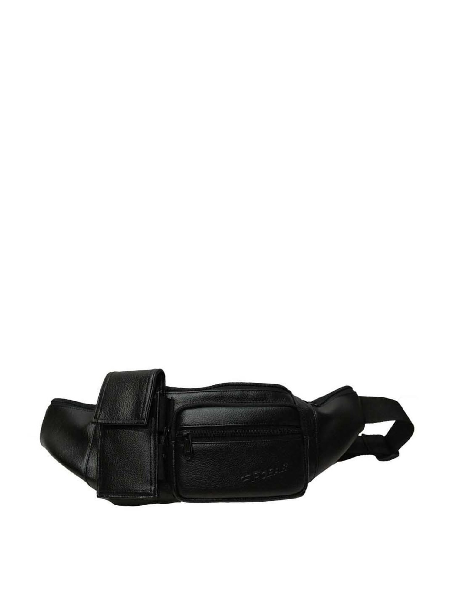 F Gear Black Solid Waist Pouch