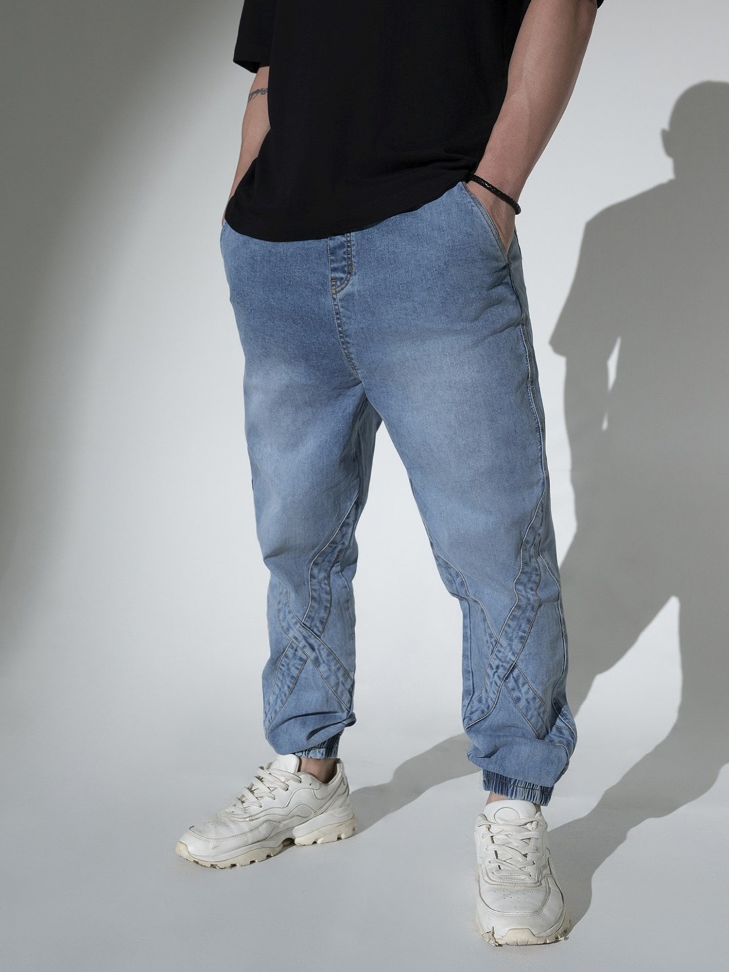 Hubberholme Blue Relaxed Fit Jogger Jeans