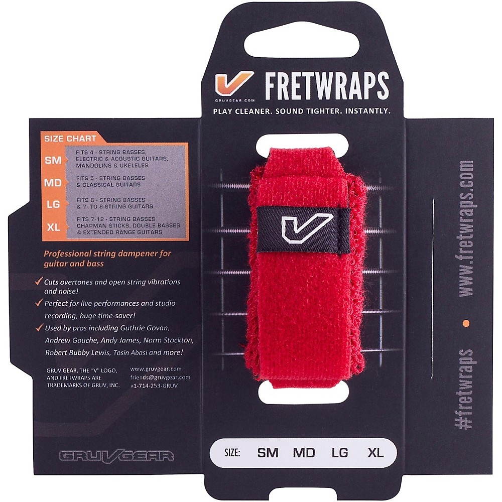 Gruv Gear FretWraps HD 1-Pack Red Medium