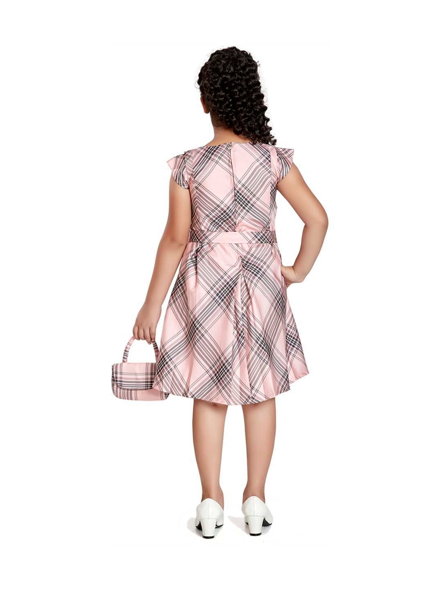 Peppermint Kids Pink Chequered Dress