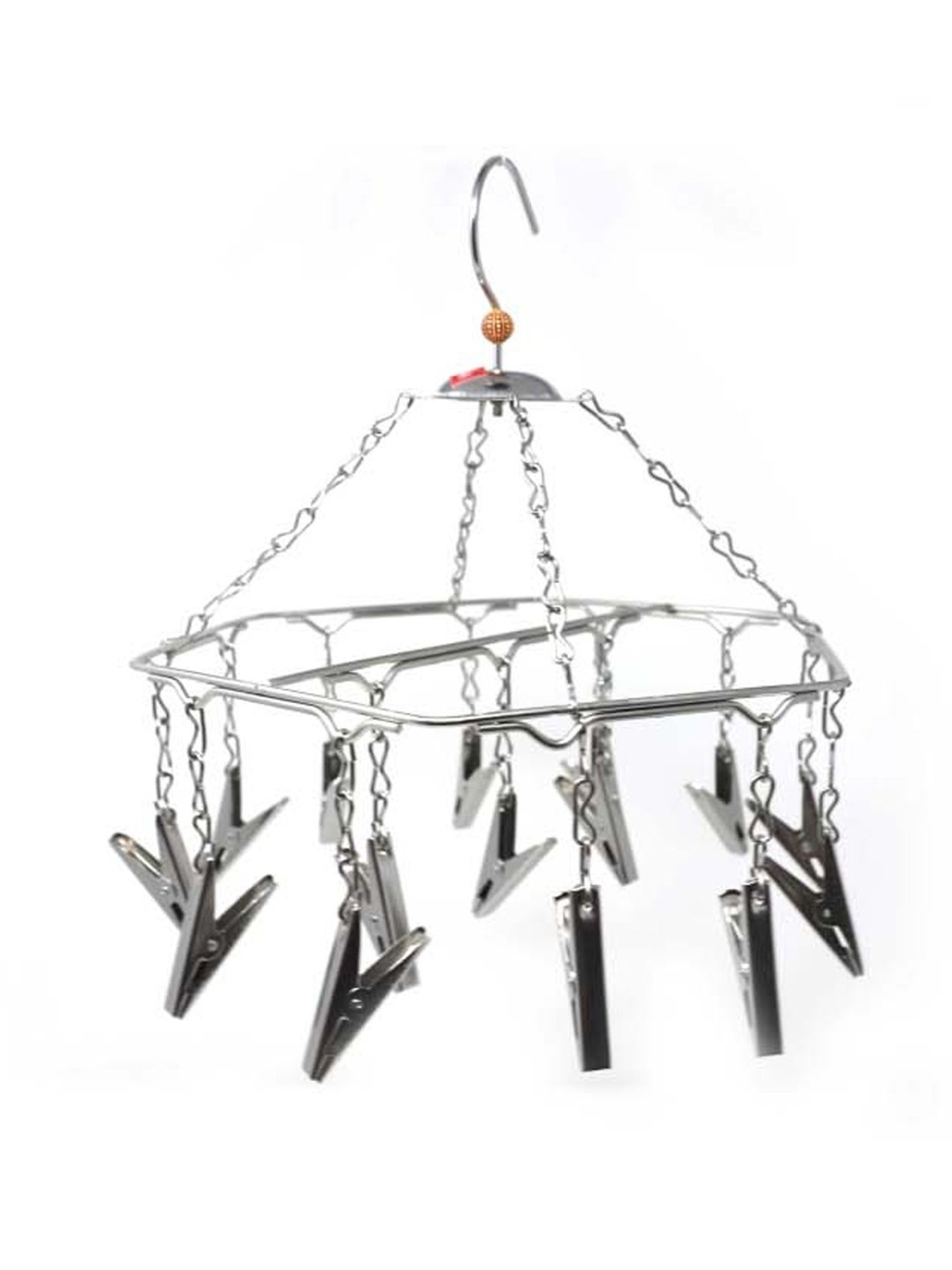 HAZEL Silver Stainless Steel Cloth Hanging Clip - Set of 15