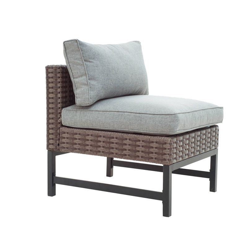 Armless Patio Chair - Gray - Patio Festival