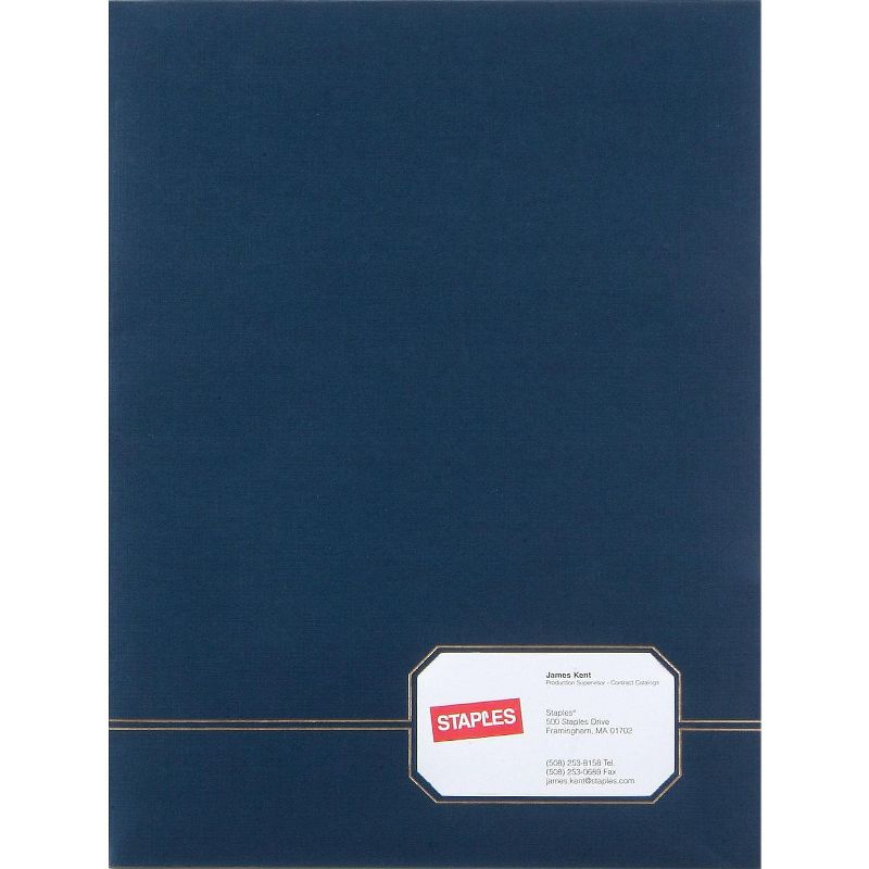 Oxford Monogram Series Business Portfolio Cover Stock Blue/Gold 4/Pack 04162