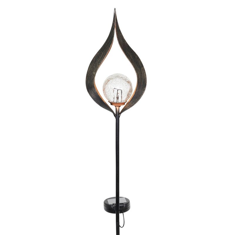 37.2" Solar Flame Torch Stake Black - Exhart