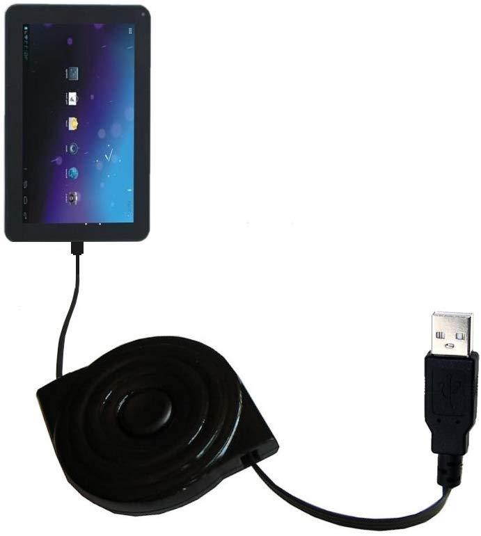 USB Power Port Ready retractable USB charge USB cable wired specifically for the Double Power M975 9 inch tablet and uses TipExchange