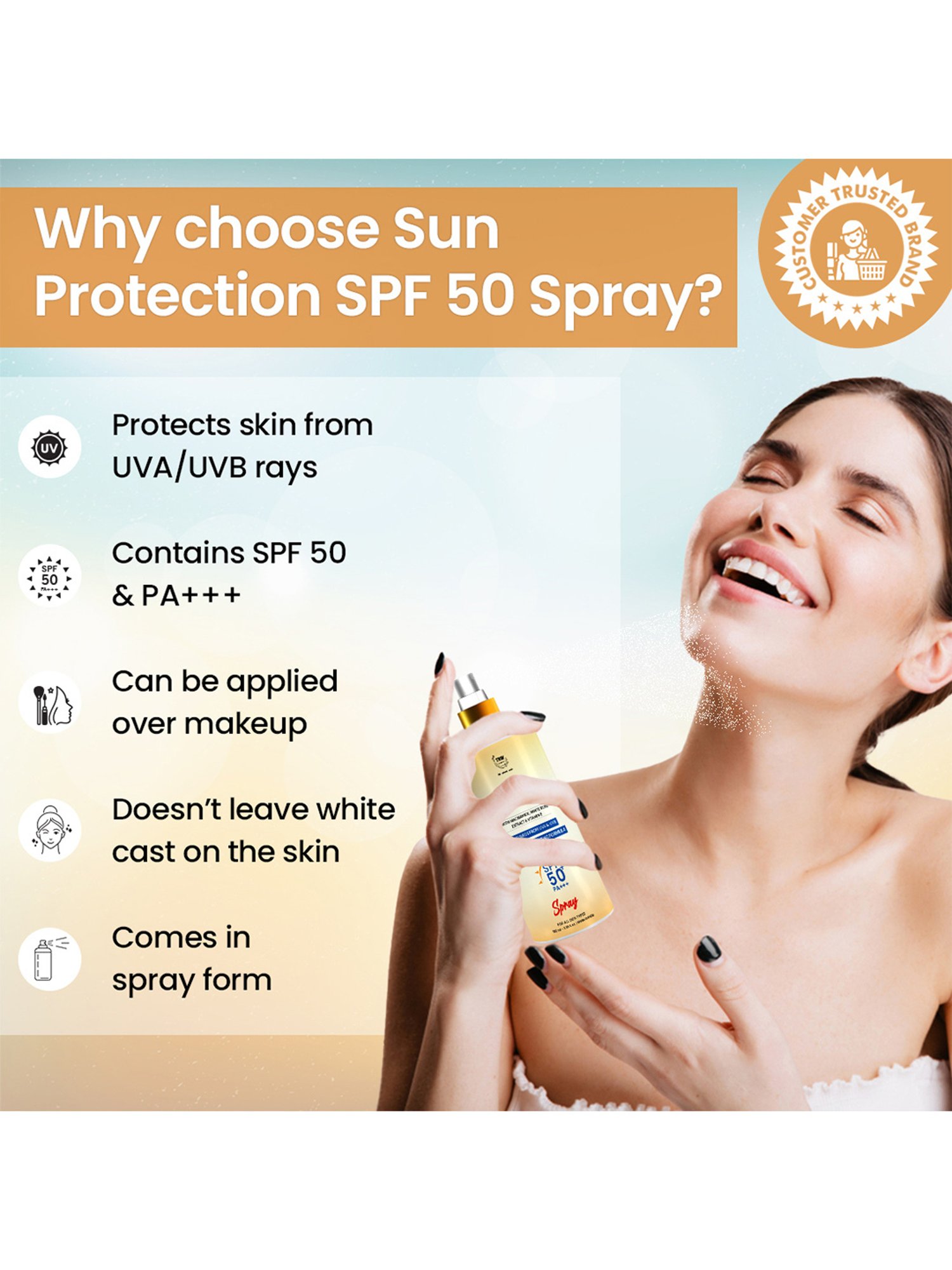 TNW-The Natural Wash Sun Protection SPF 50 Spray - 100 ml