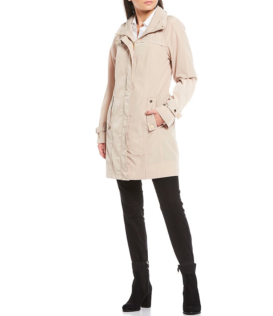 Joules Golightly Gold Bee Print Waterproof Packaway Hooded Rain Jacket