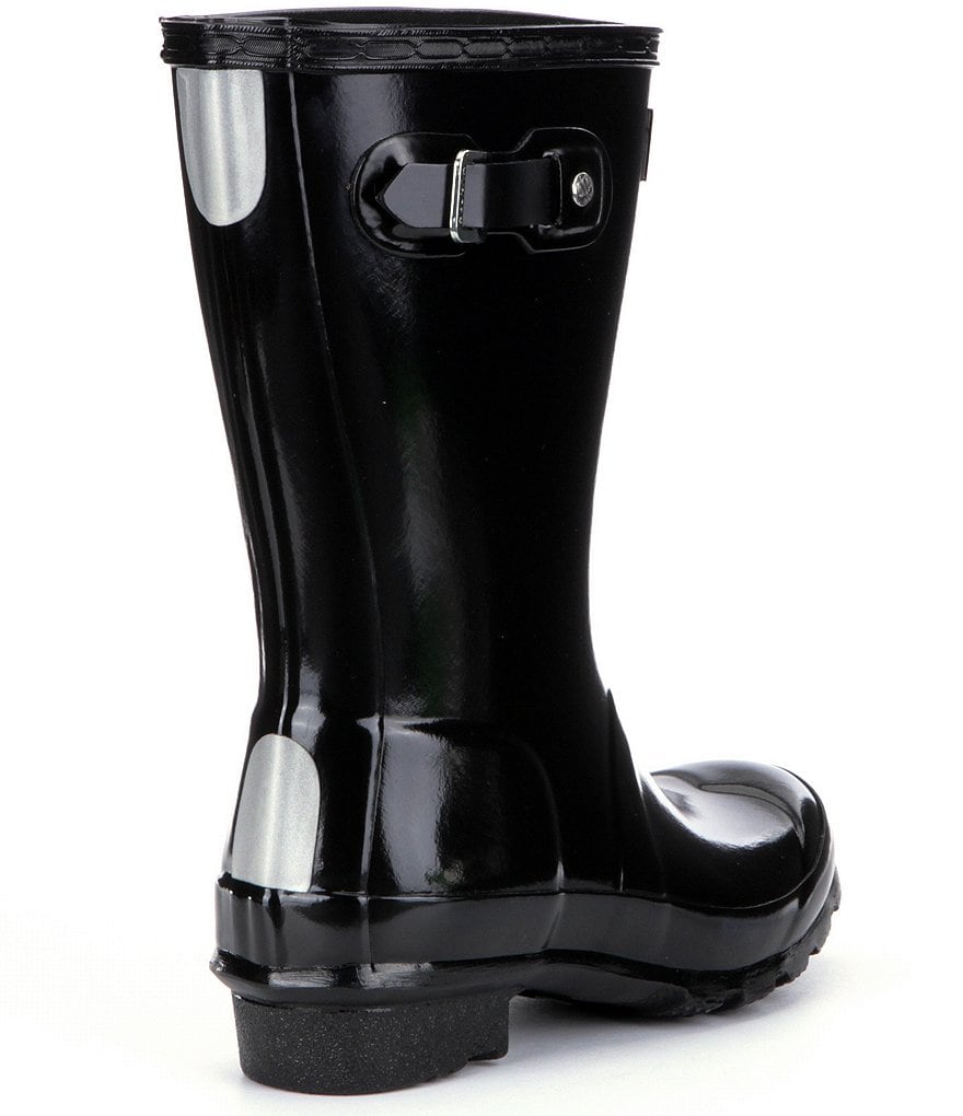Hunter Kids' Original Gloss Waterproof Buckle Strap Rain Boots (Youth)