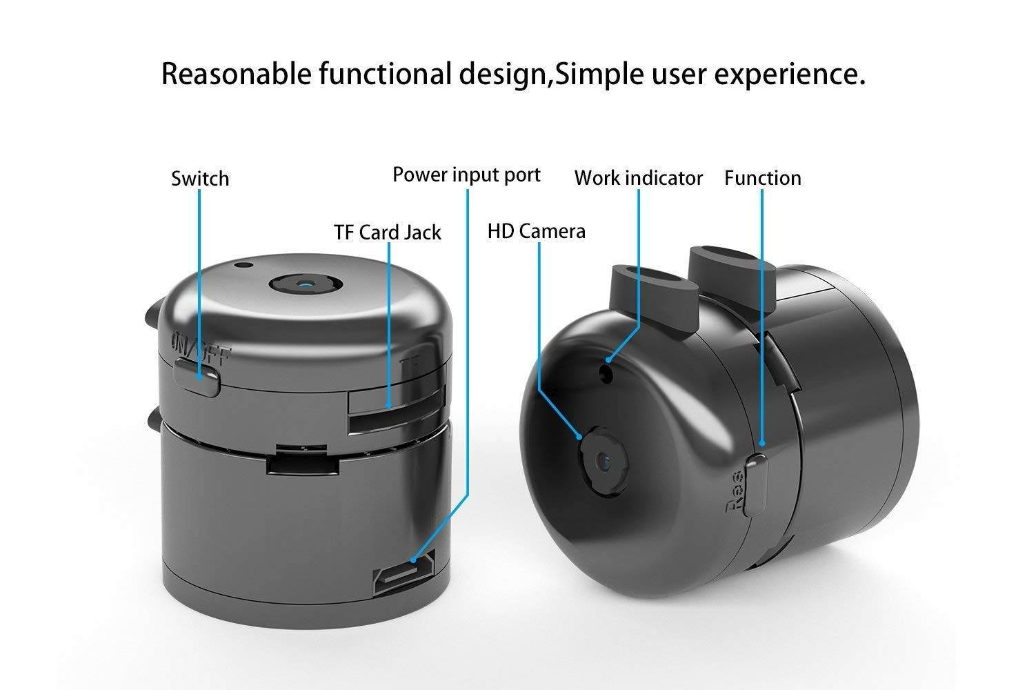 Mini Magnetic Attraction Camera, HD 1080P Smallest Nanny Camera Portable Video Recorder with Motion Detective Perfect Outdoor Pocket Camcorder  A11