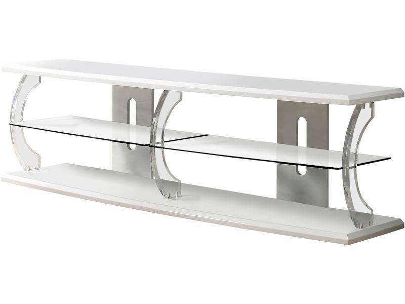 Furniture of America Jerry Contemporary Wood 60-inch TV Stand in White