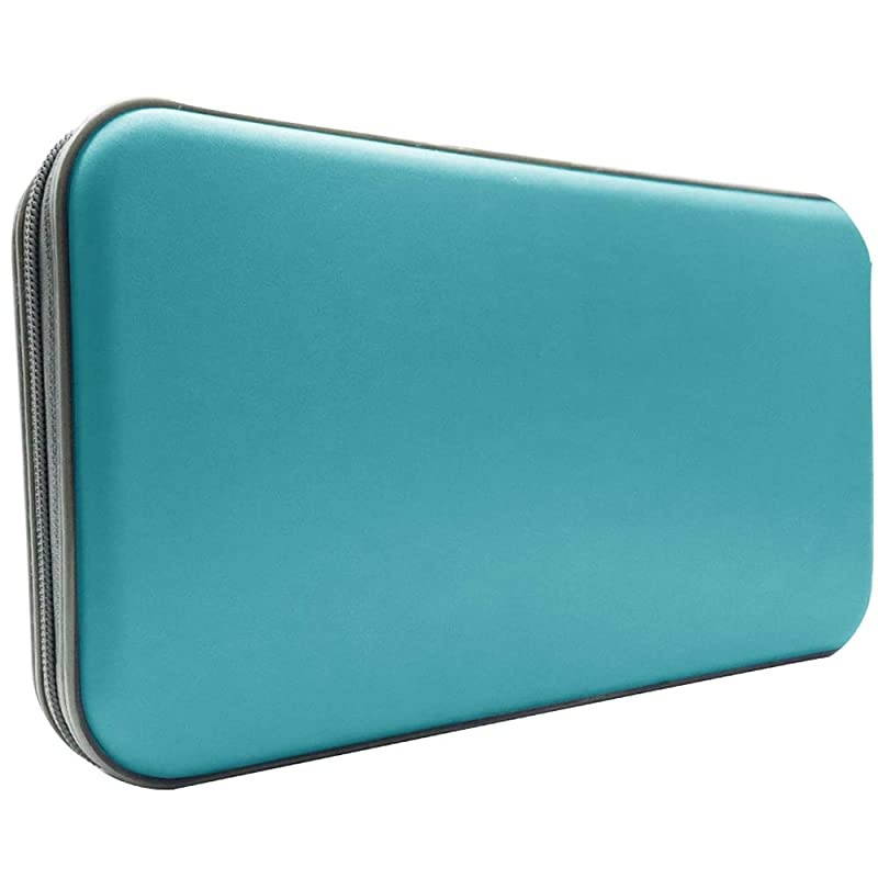 CD CaseDVD Storage DVD Case Holder VCD Wallet Organizer Protective Hard Plastic Portable Case 80 Capacity Sea Blue