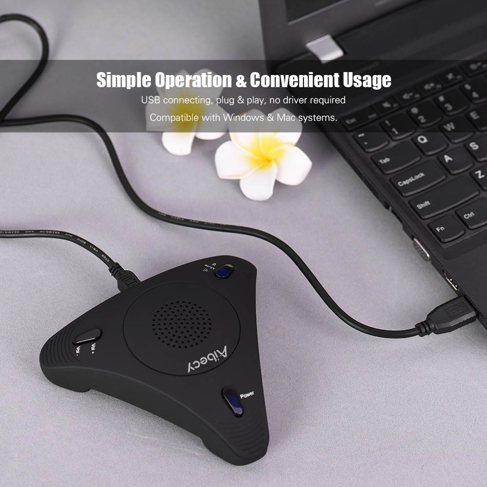Aibecy 360&deg; USB Desktop Computer Conference Meeting Microphone Speaker