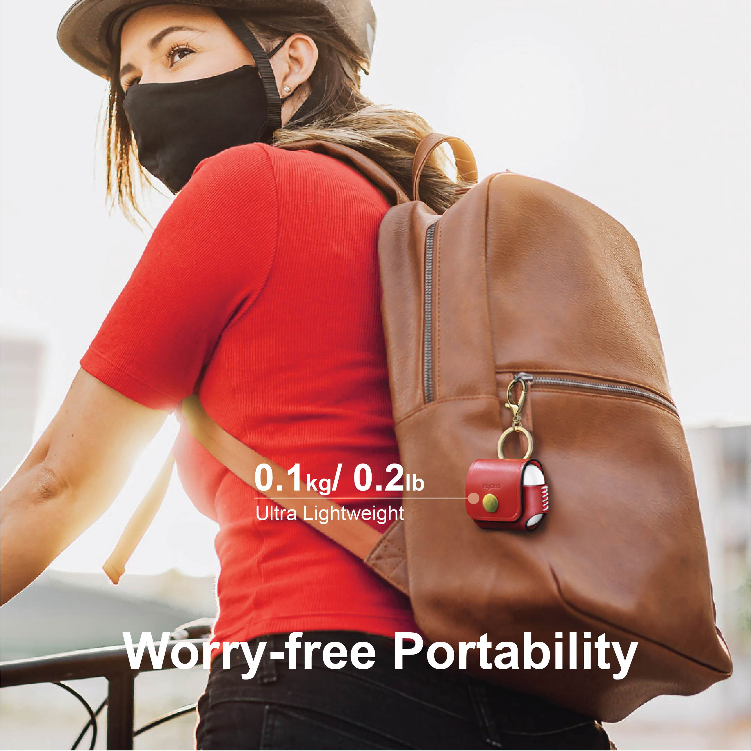 VogDUO- Italian Genuine Leather Case for AirPods Pro, portable carry case, Lightning port slot design, premium metal hook for the bag, keychain or jeans, YKK button applied- Emerald