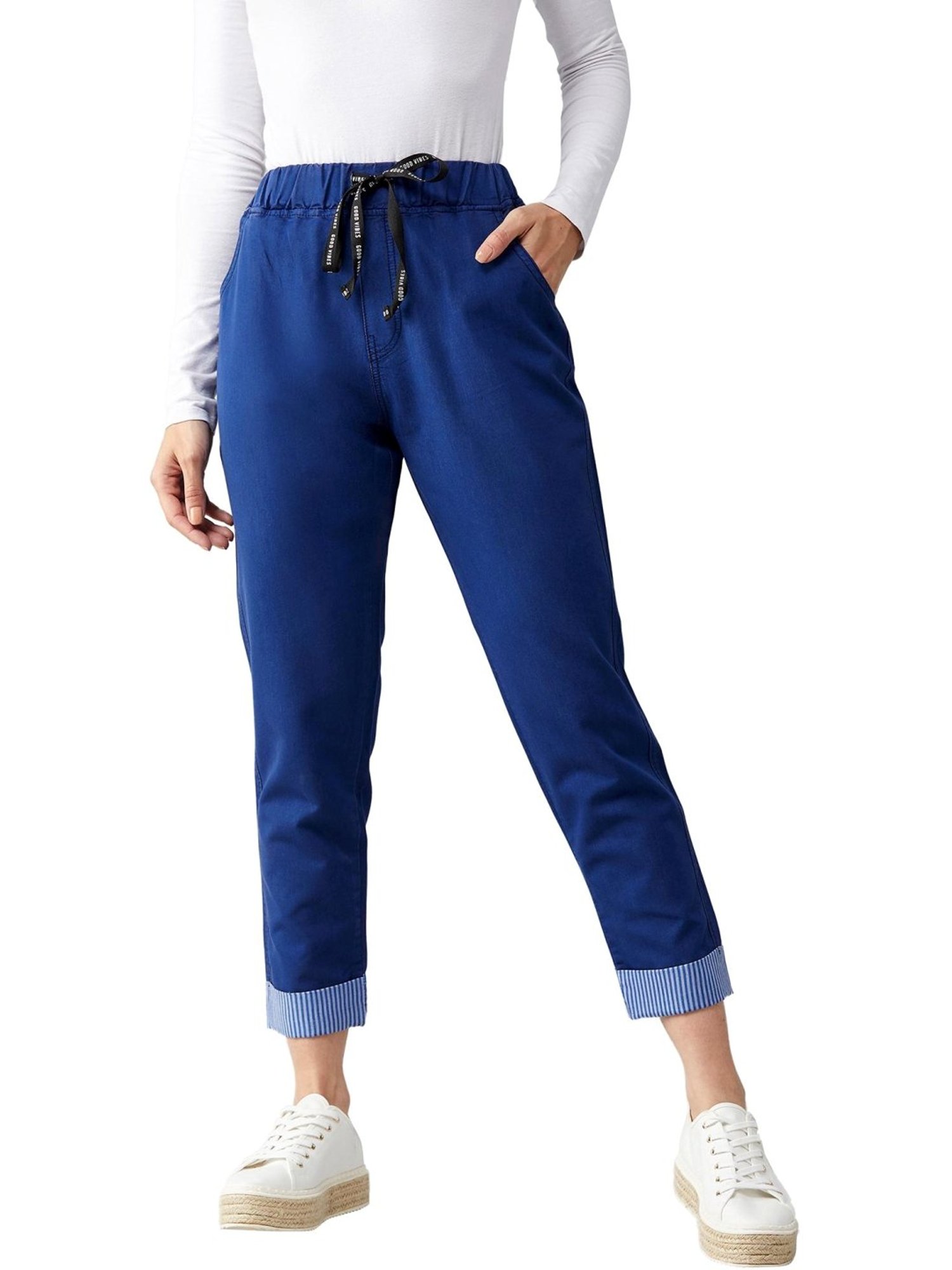 DOLCE CRUDO Blue Tapered Fit Jeans