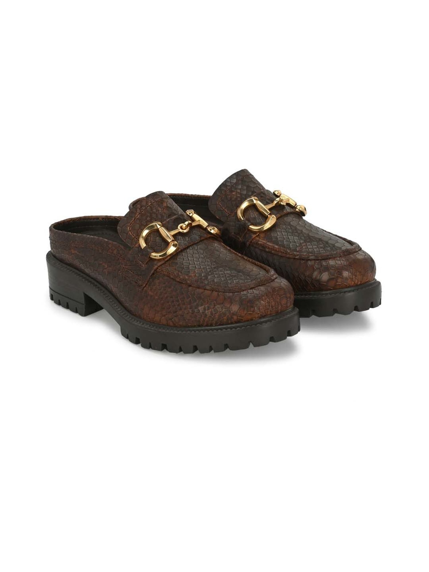 Carlo Romano Women's Dark Brown Mule Shoes