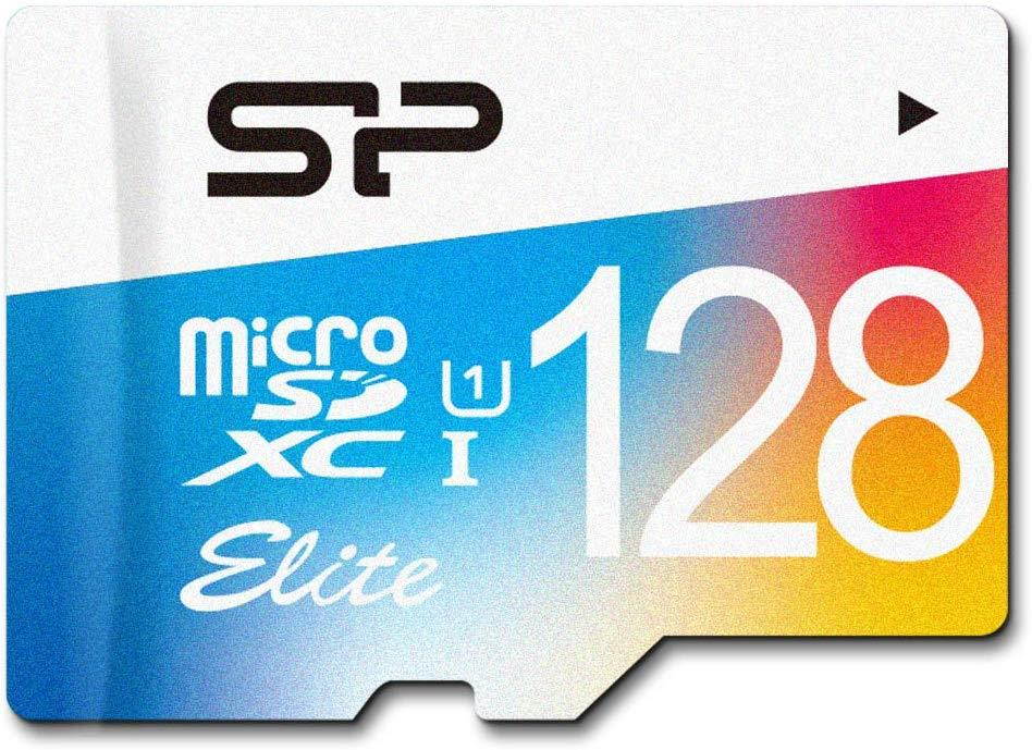 Silicon Power 128GB Elite MicroSDXC UHS-1 Class 10, Read up to 75MB/s, Flash Memory Card with SD Adapter (SP128GBSTXBU1V20SP)