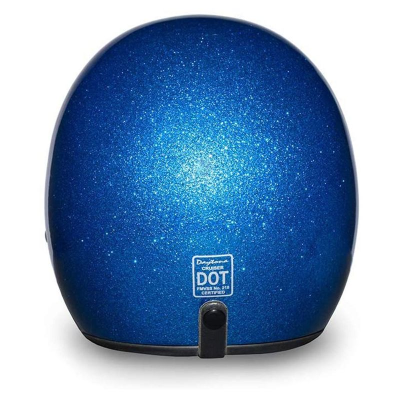 Daytona Helmets Cruiser Extra Large Open Face 3/4 Shell Department of Transportation Approved Motorcycle Helmet with Removable Black Visor, Blue