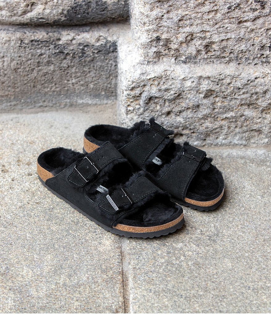 Birkenstock Women's Arizona Suede Shearling Sandals