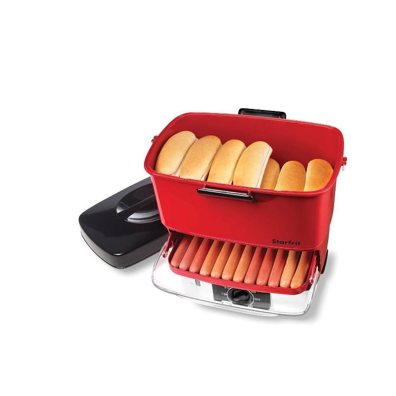 StarFrit Electric Hot Dog Steamer - Red