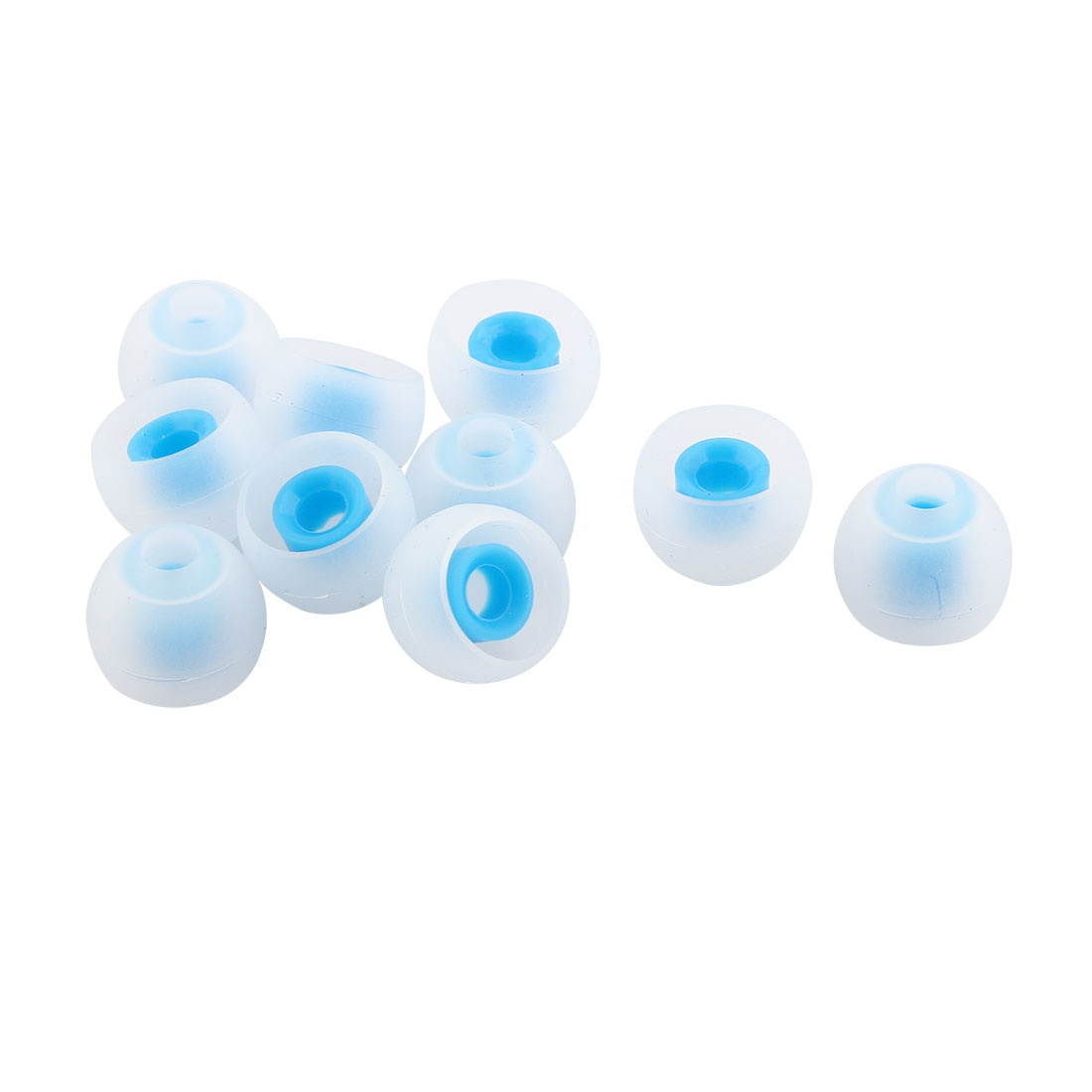 Smartphone Silicone Headset Headphone Buds Ear Tip Cover White Blue 10 PCS # 3