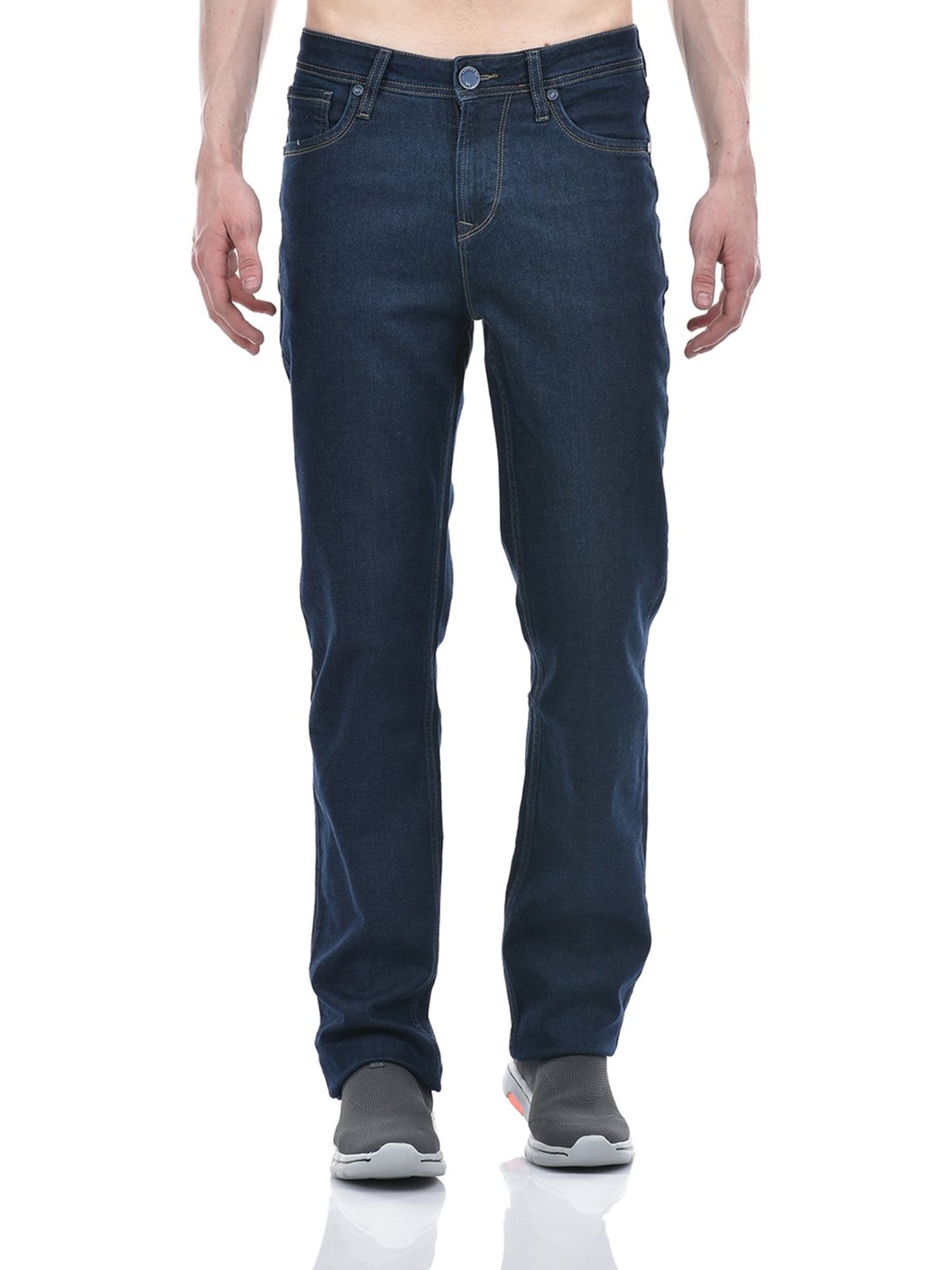 Lawman Pg3 Dark Blue Straight Fit Lightly Washed Jeans