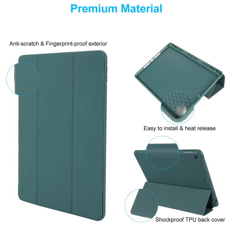 Case Compatible with iPad Mini 7.9" 2019 iPad Mini 5th Gen with Pencil Holder,Protective Case with Ultrathin Trifold PU Leather,Auto Sleep/Wake Cover Compatible for iPad Mini 5th Gen,Grey