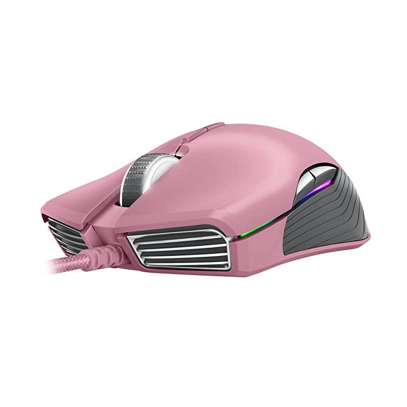 Lancehead TE Ambidextrous Gaming Mouse 16000 DPI Optical Sensor Chroma RGB Lighting 8 Programmable Buttons Mechanical Switches Quartz Pink