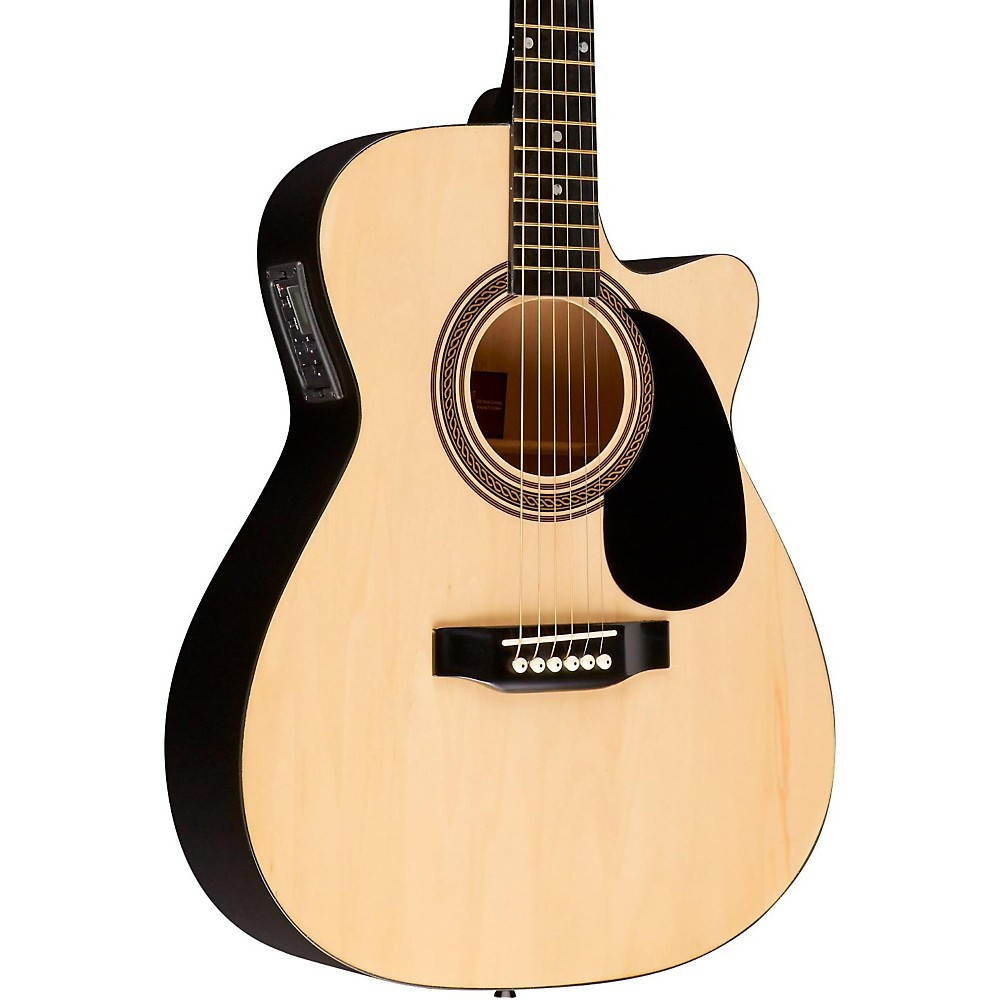 Rogue RA-090 Concert Cutaway Acoustic-Electric Guitar Natural