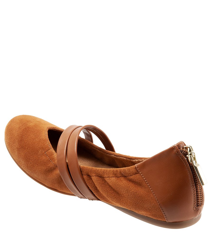 SoftWalk Sierra Suede Mary Jane Ballerina Slip Ons