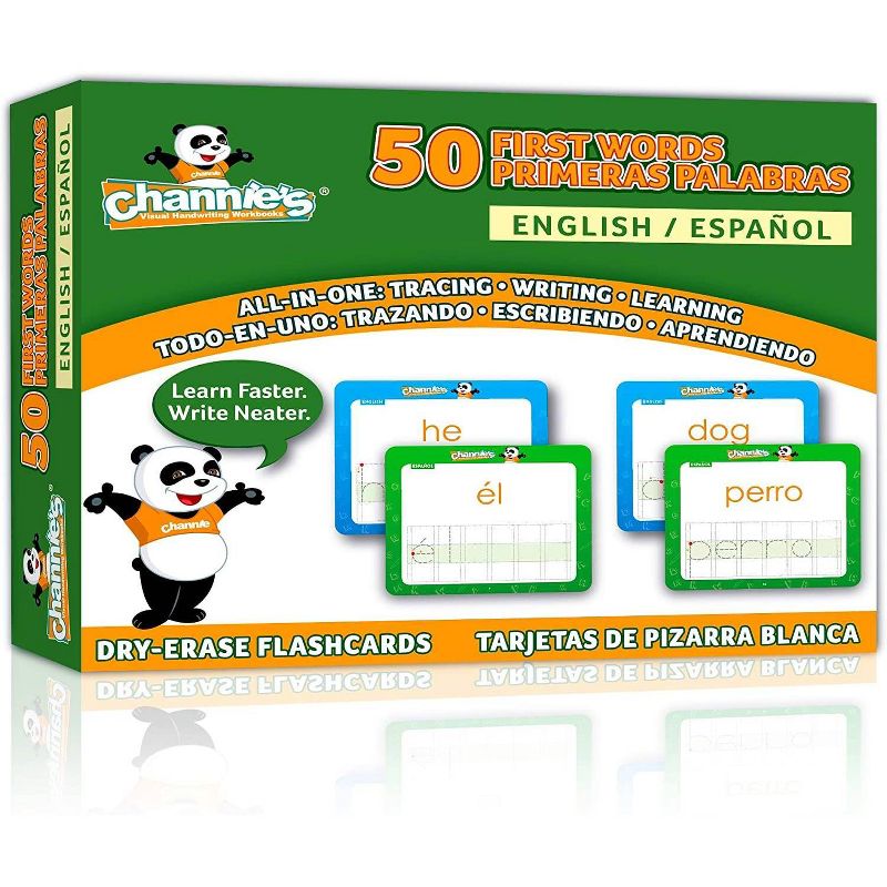 Channie's 50 First Spanish/English Dry Erase Flash Cards