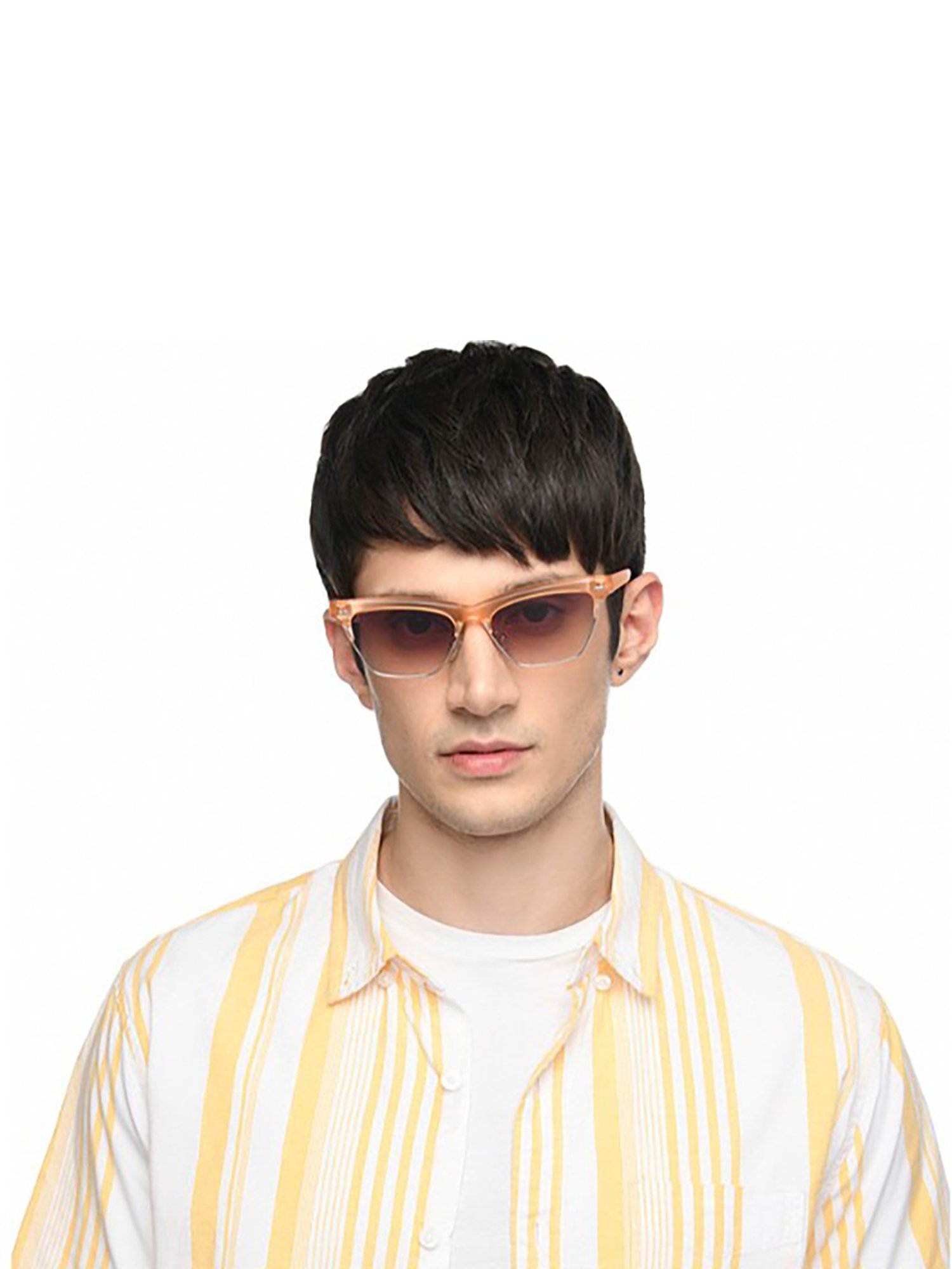 Vincent Chase HOLIDAY EDIT 2.0 Brown Clubmaster Polarised and UV Protected Lens Unisex Sunglasses